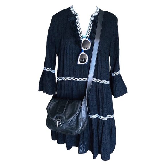 Tommy Bahama Embroidered Tassel V-Neck Cotton Tunic Dress - Picture 2 of 8